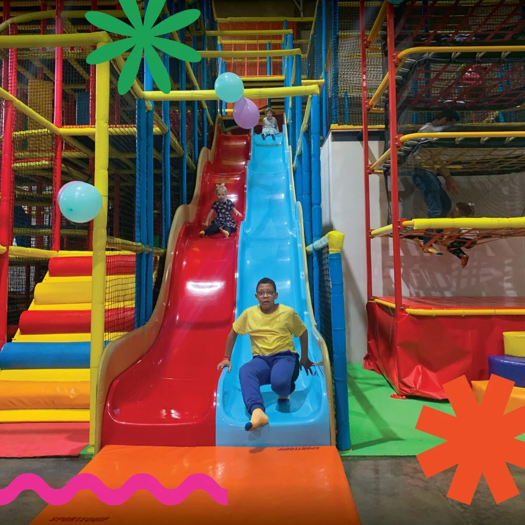 Mega slides at be.UP playpark